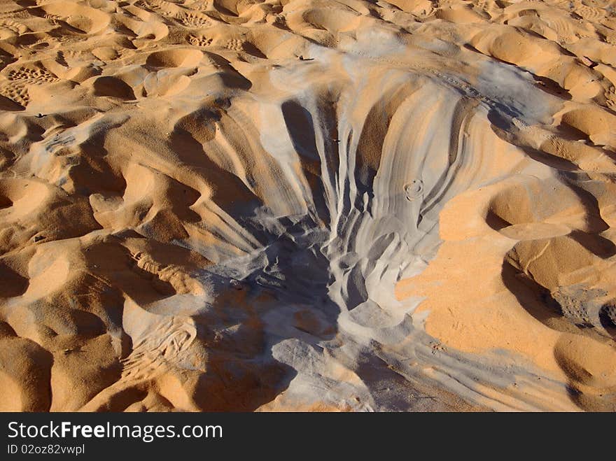 Sand in the desert of Libya, in Africa. Sand in the desert of Libya, in Africa