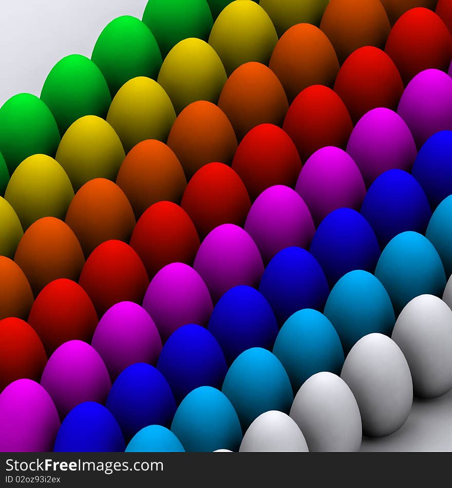 Colorful easter eggs