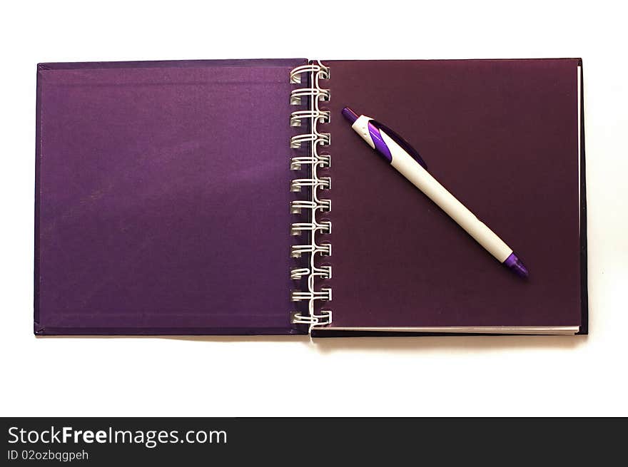 Open notebook and pen