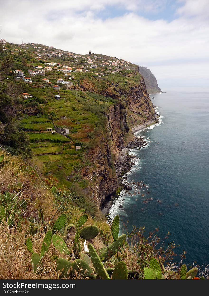 Nice view from a cliff, madeira, portugal. Nice view from a cliff, madeira, portugal