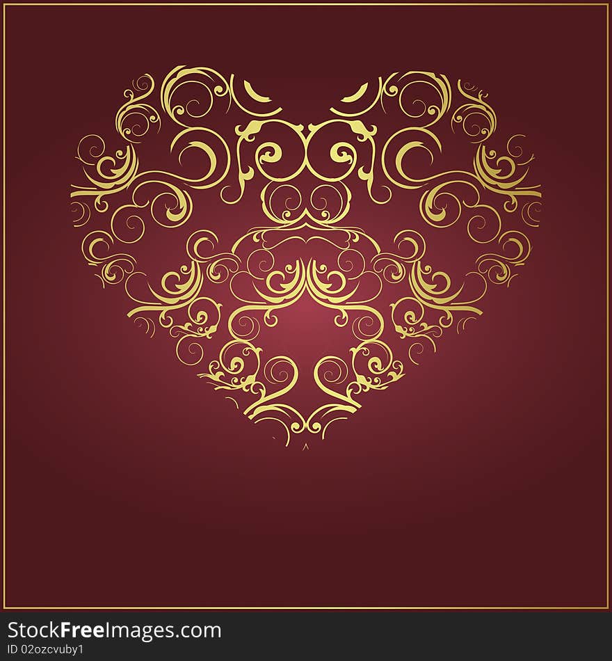 Nice background with gold vintage design. Nice background with gold vintage design