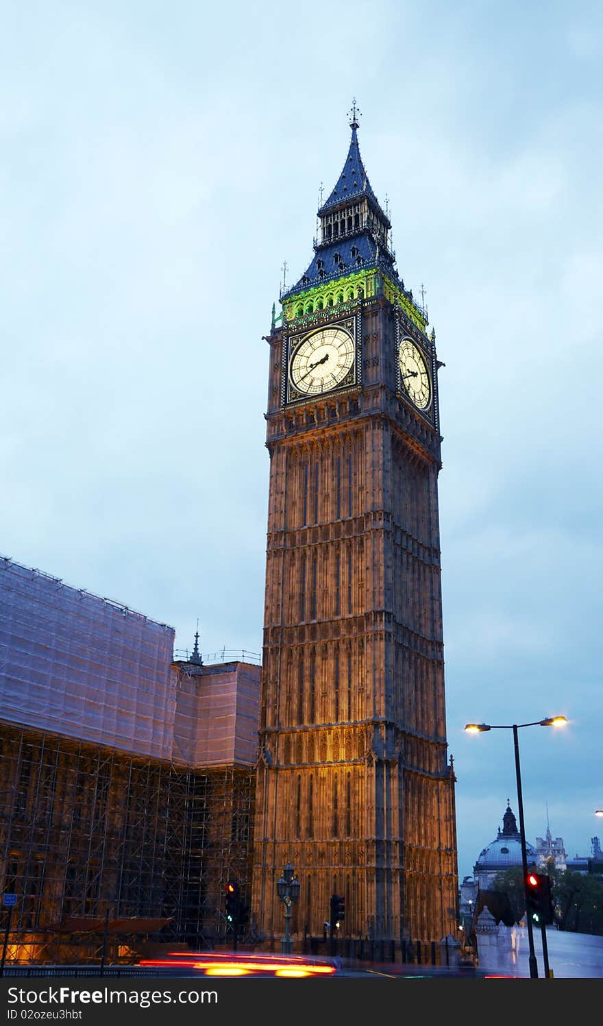 Big Ben tower at night