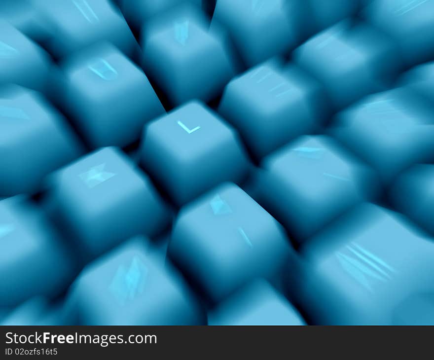 Business concept - Close up image of pc keyboard isolated