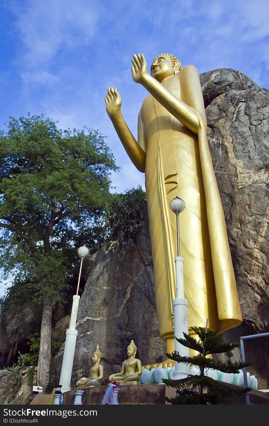 Buddha Stands Wat KhaoTakiab ,