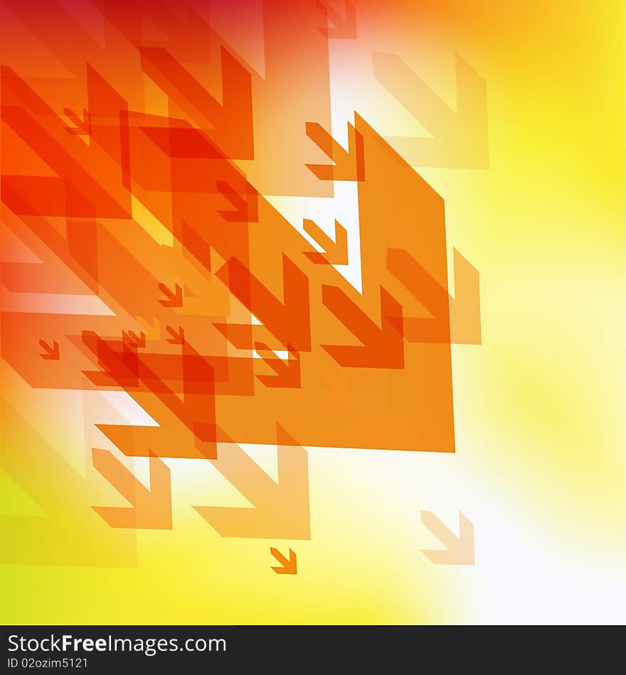 Abstract colored background with arrows.