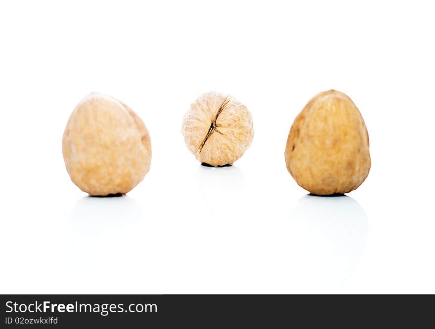 Three walnuts