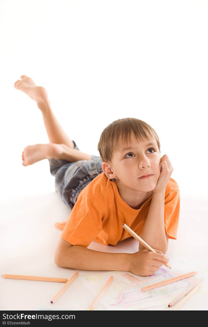 Boy Lying On The Floor