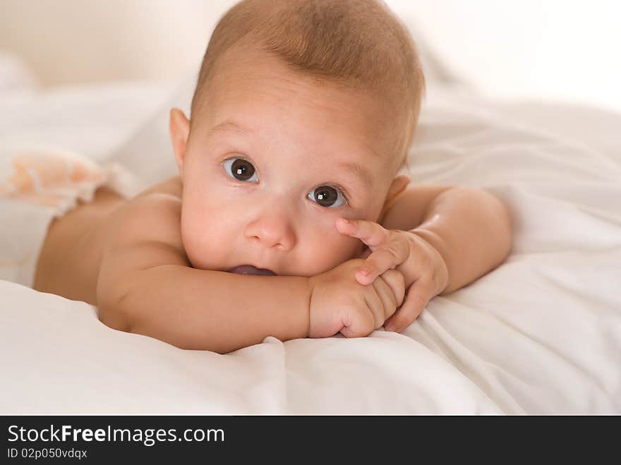 Portrait of a beautiful newborn