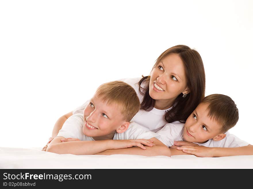 Young mom with  children