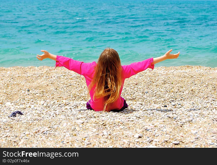 Young girl on the beach