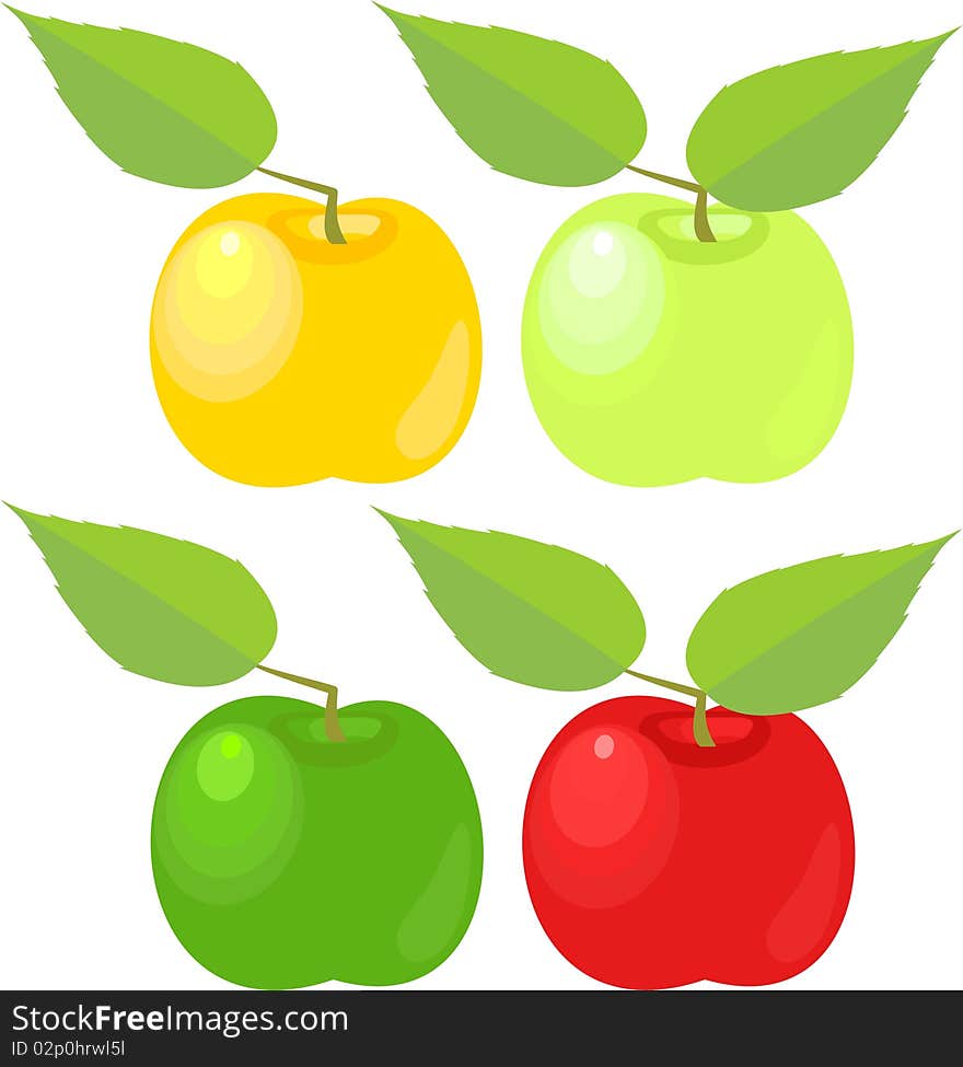 apples with leave