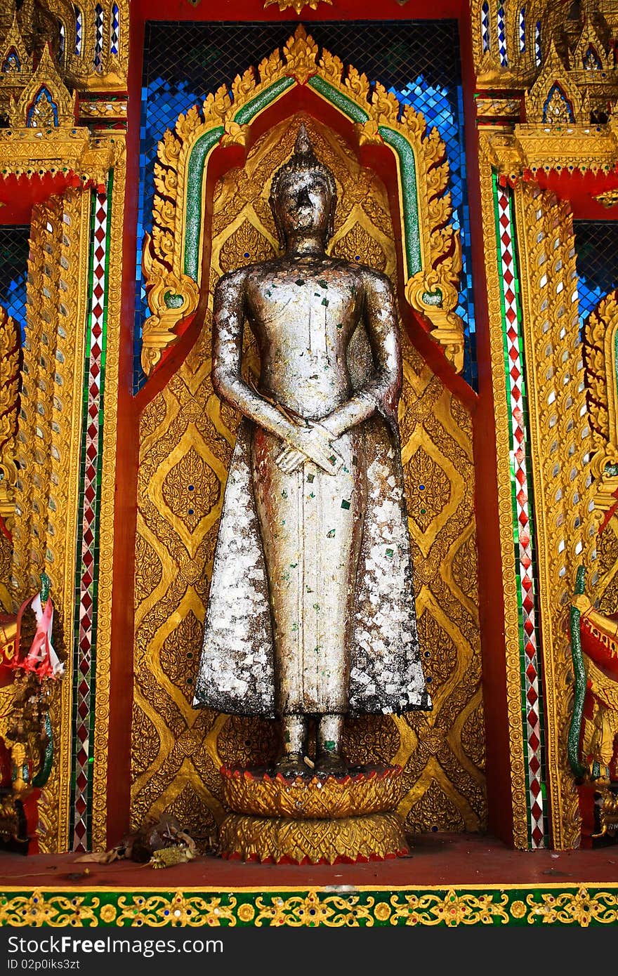 Buddha image praying decoration in temple. Buddha image praying decoration in temple