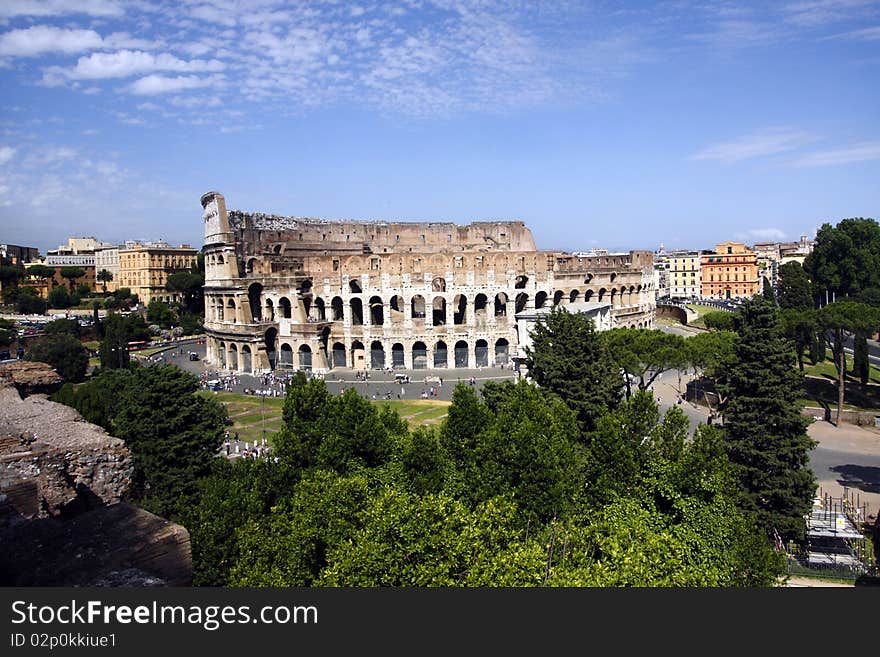 Ruins of the Collosseo in Rome