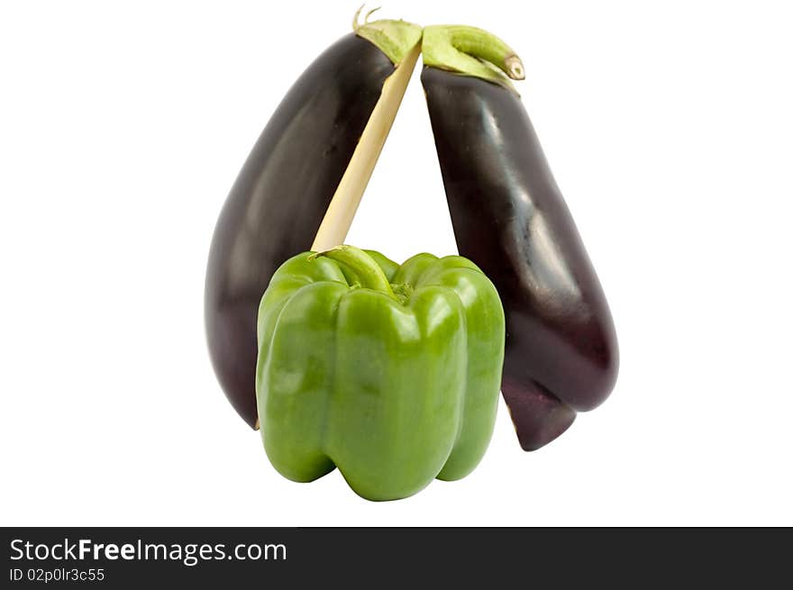 Pepper and eggplant