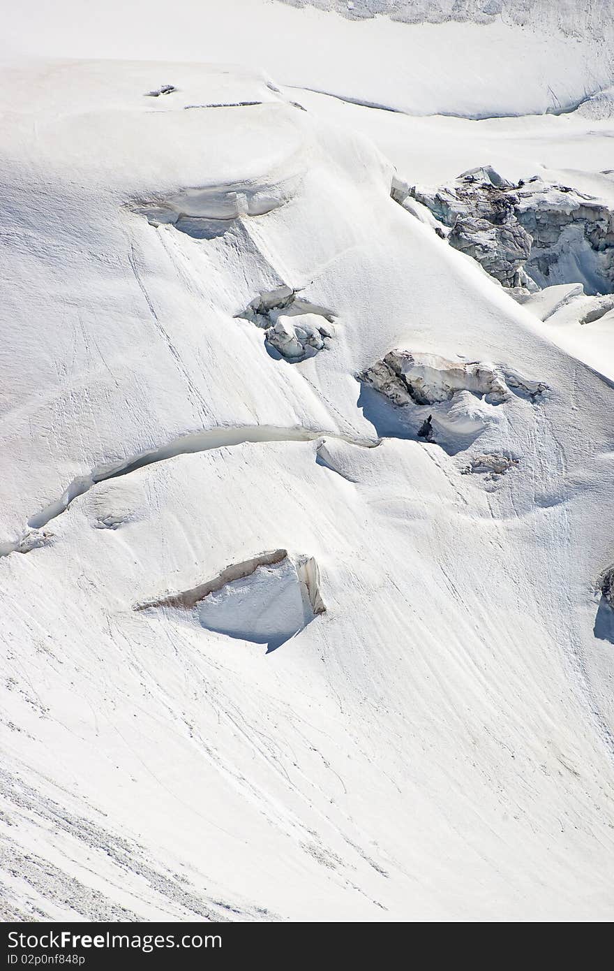 Glacier, Caucasus Mountains, Elbrus, Adilsu june 2010