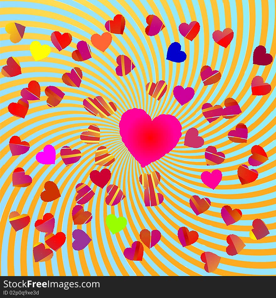 Abstract Background With Hearts