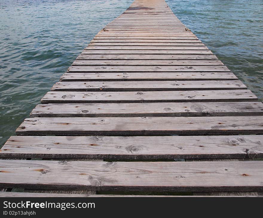 Wooden footbridge