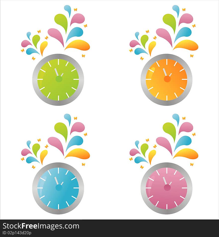 Set Of 4 Clocks