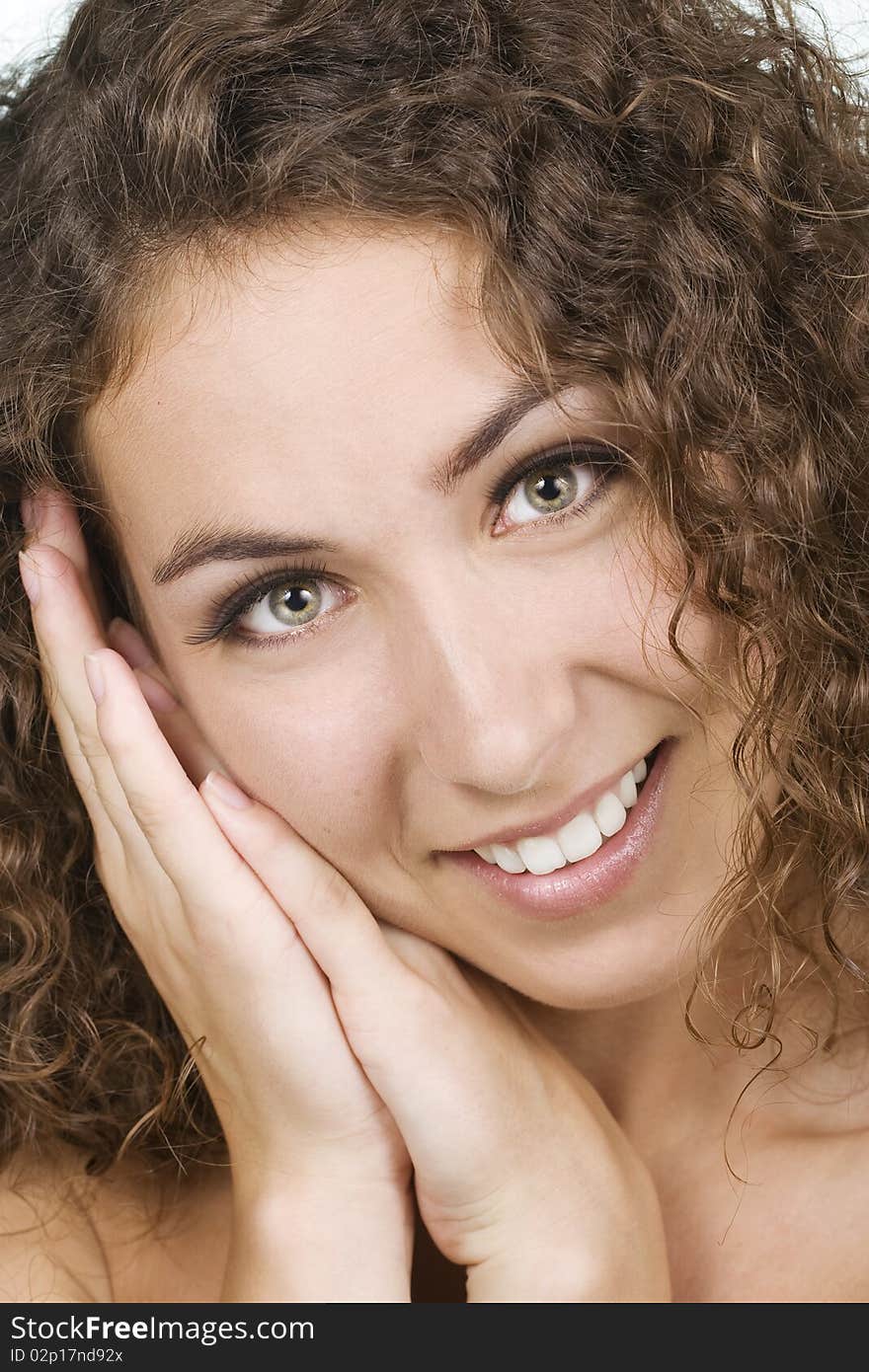 Closeup of a young beautiful woman. Closeup of a young beautiful woman.