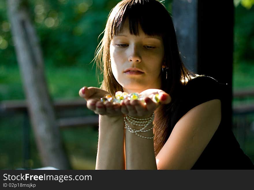 Girl posing outdoor