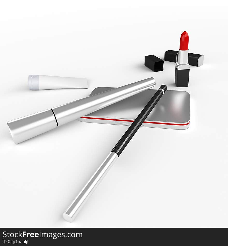 Cosmetics 3D illustration