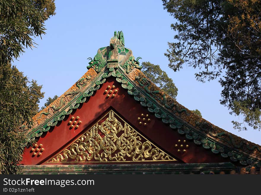 In Jingshan of Beijing. In the summer. In Jingshan of Beijing. In the summer.