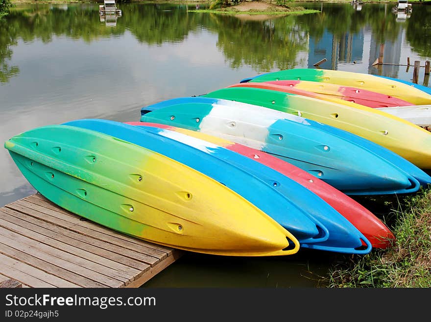 Colorful Boat in the garden. Colorful Boat in the garden