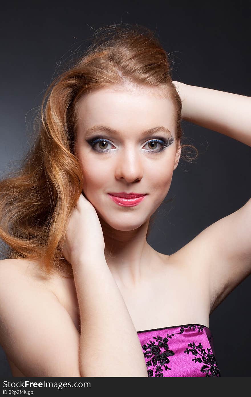 Beauty Portrait Of A Sensitive Red-haired Woman