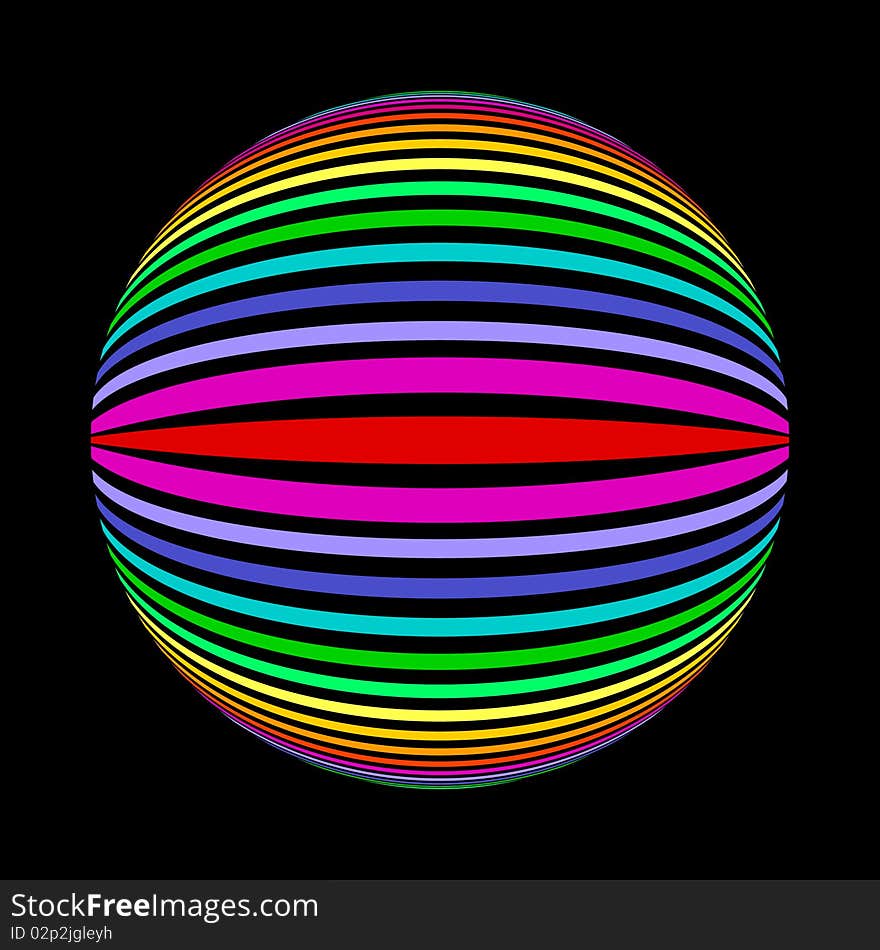 Coloured strip bowl, color background