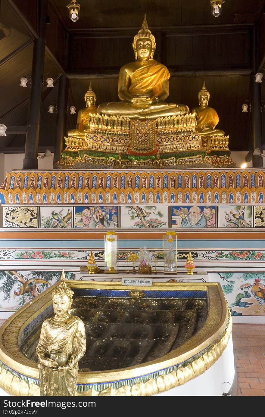 Buddha in Temple , Samutsongkram , Thailand