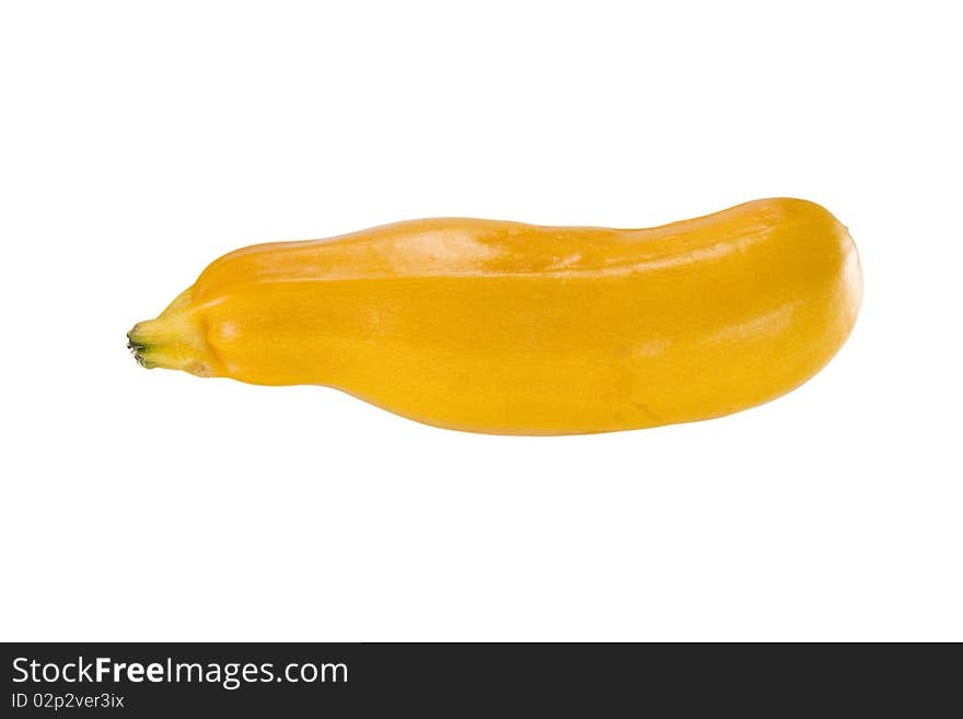 Yellow Zucchini On A White Background