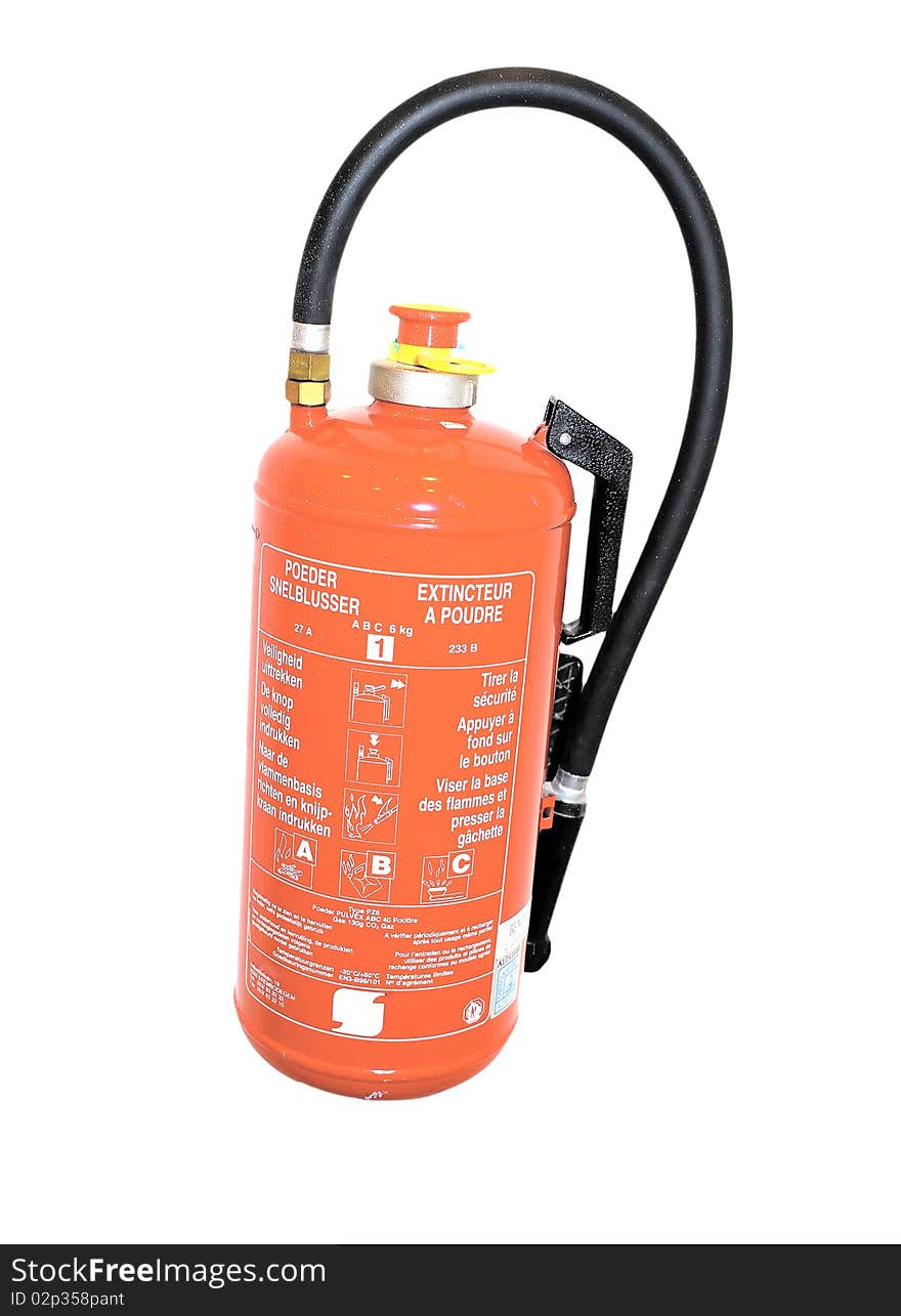 Fire extinguisher isolated