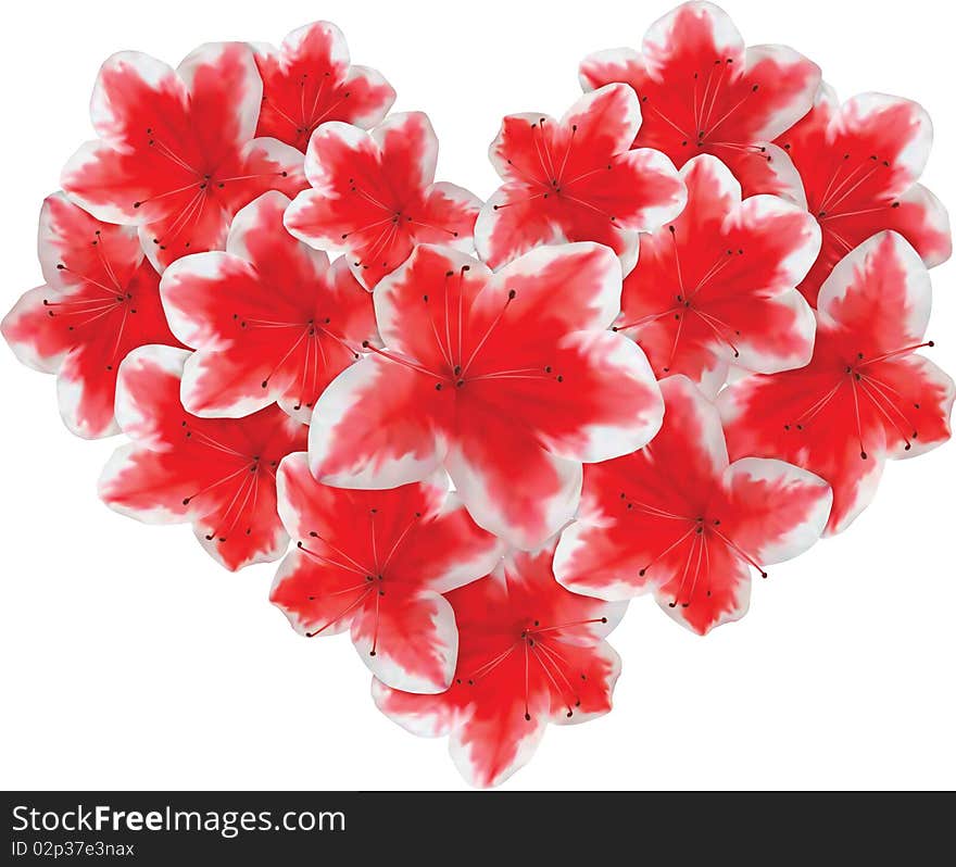 Floral motif in the form of heart. Floral motif in the form of heart