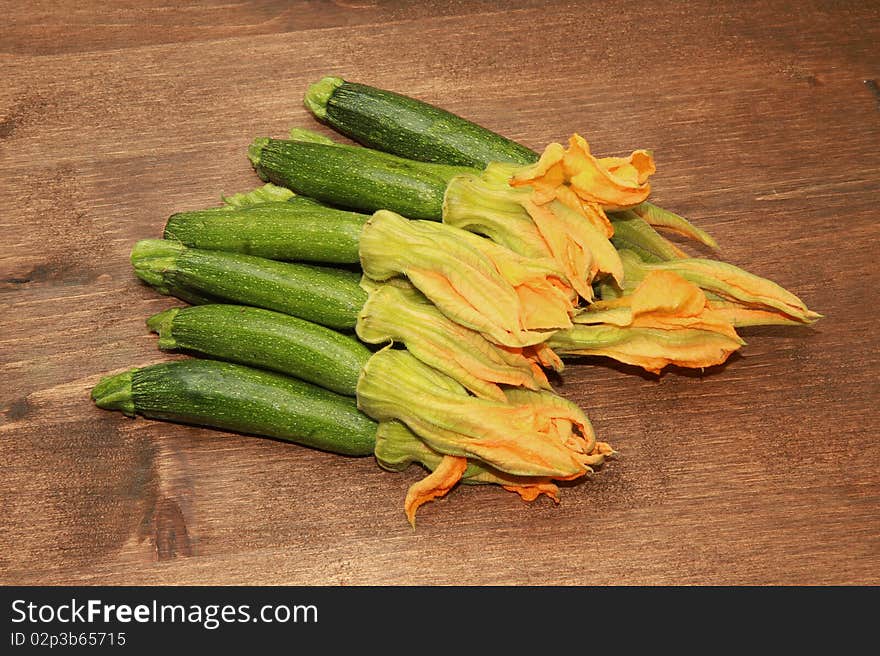 Zucchini and flower