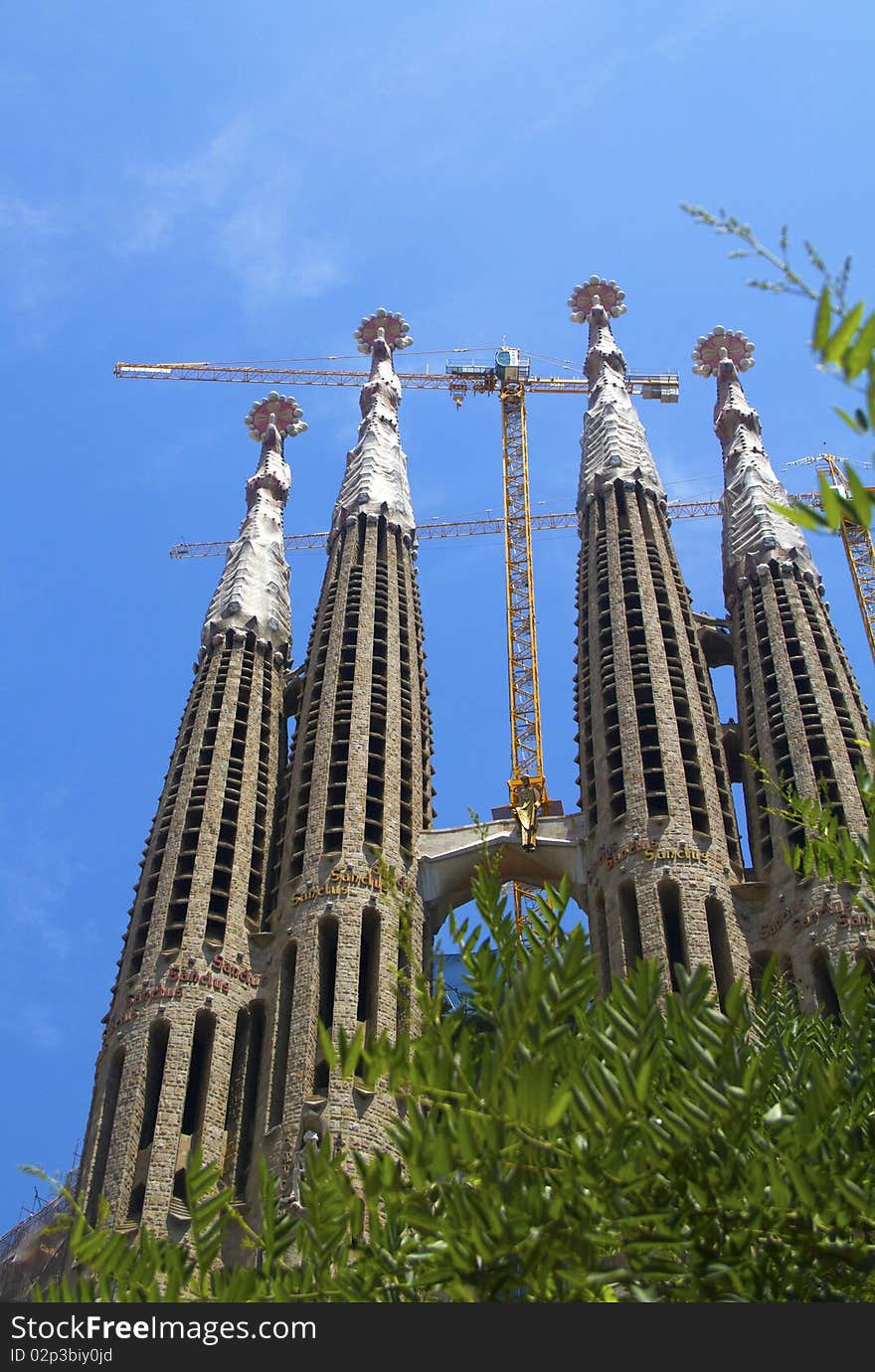 La Sagra Familia cathedral in Barcelona Spain