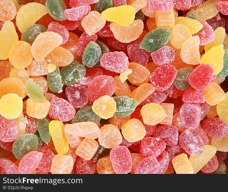 A background of colored candy