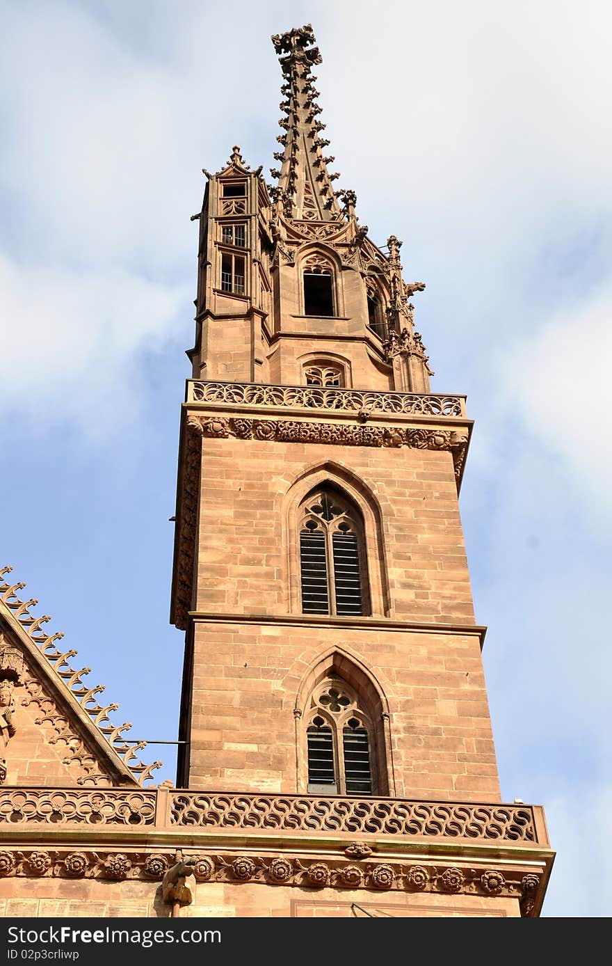 Gothic cathedral of Base, historic landmark. Gothic cathedral of Base, historic landmark