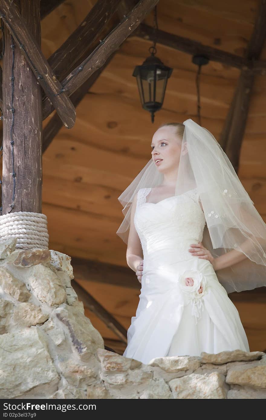 Bride looking away