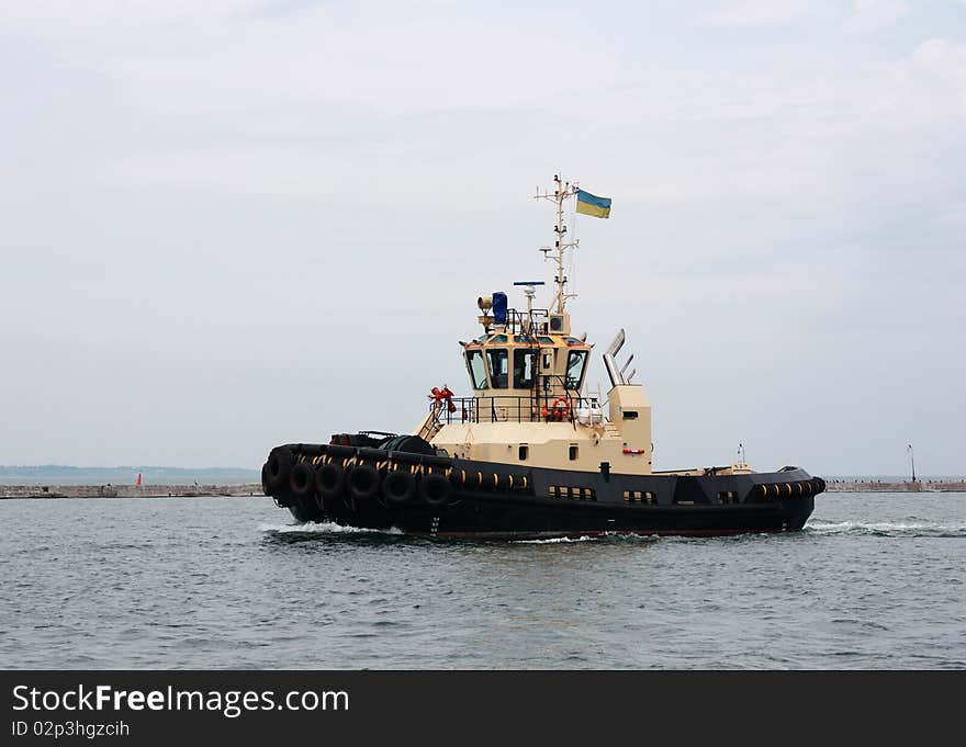 Tugboat at port