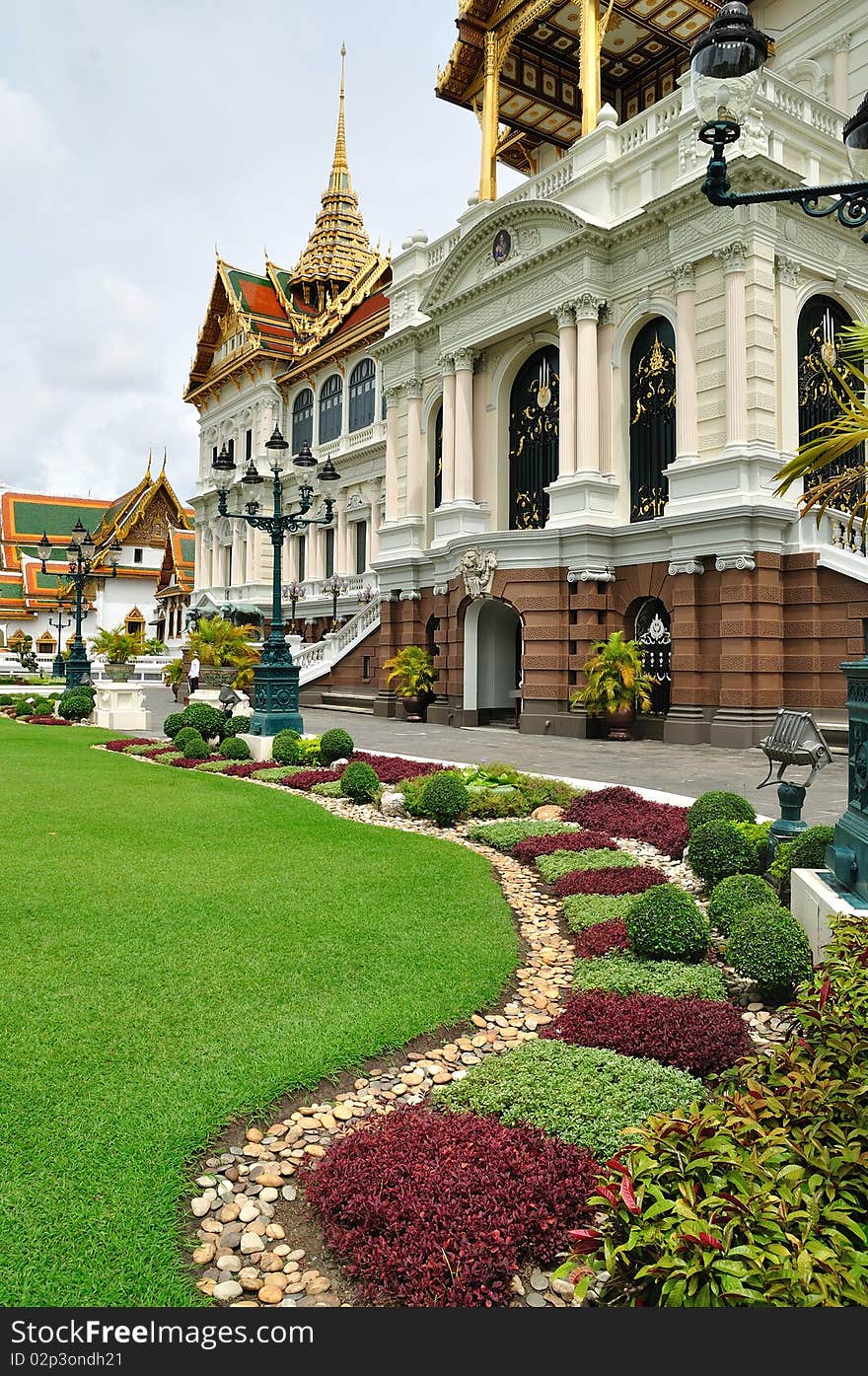 The palace at Wat Pra Kaew in Thailand. The palace at Wat Pra Kaew in Thailand