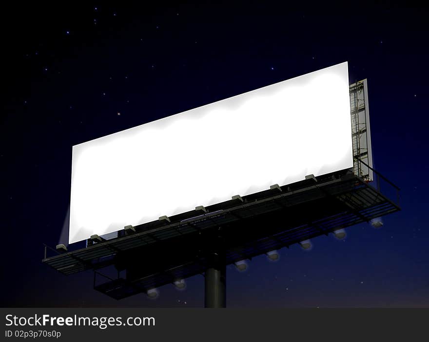 Image of a Billboard at night