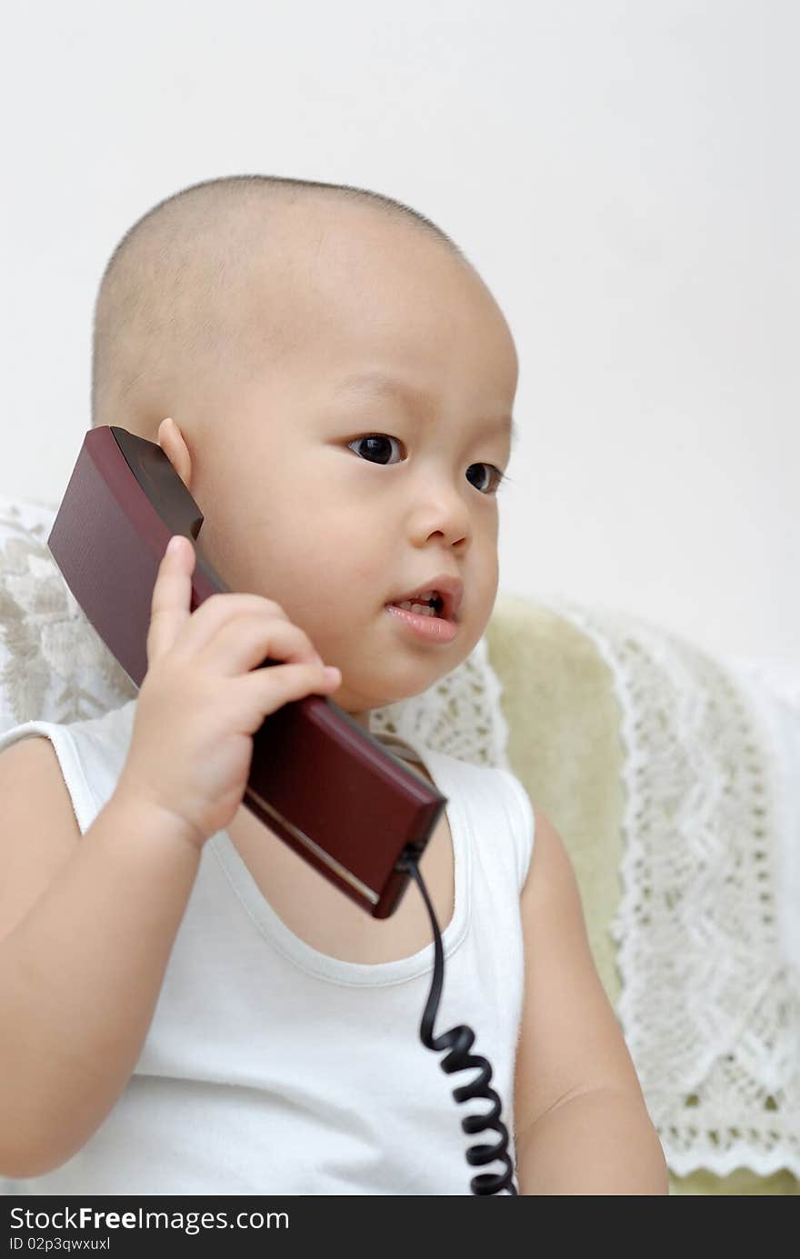 Baby With Telephone