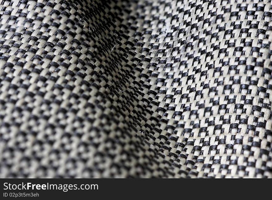 Black fabric texture closeup background