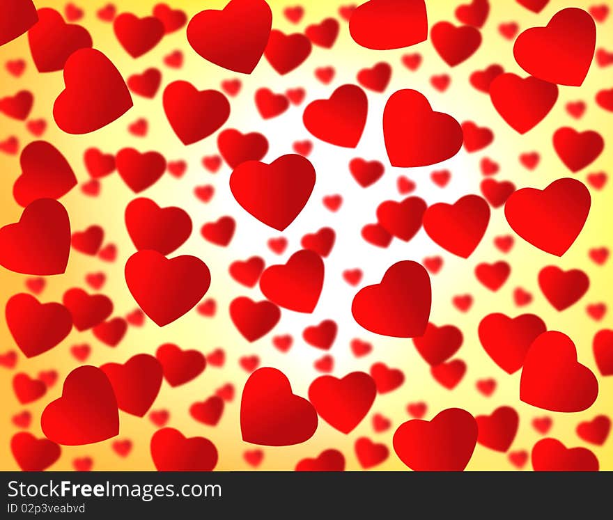 Image floating love as background