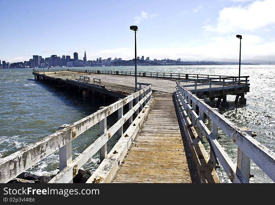 Dock of a bay bridge. Dock of a bay bridge