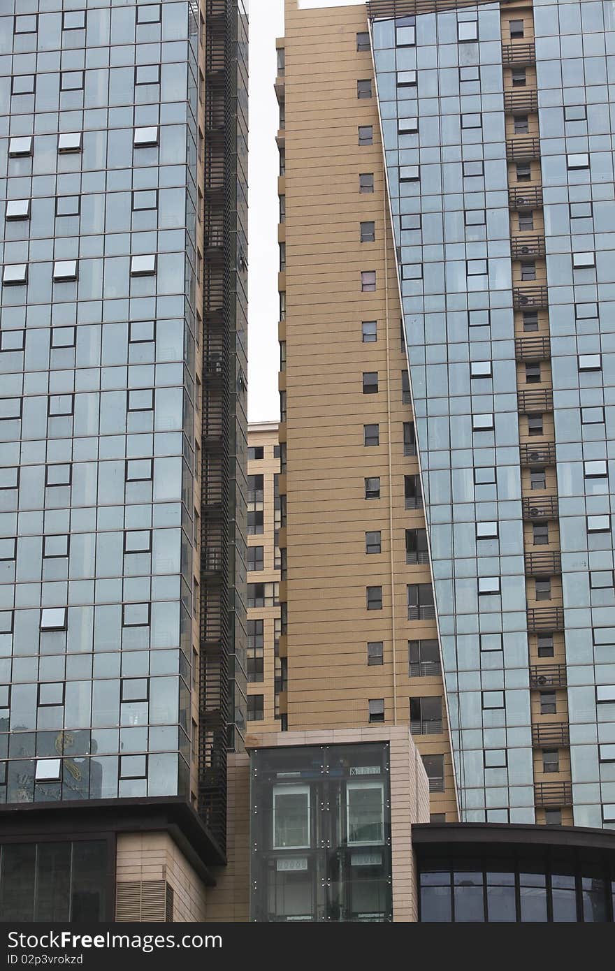 A high-rise residential building in the local characteristics