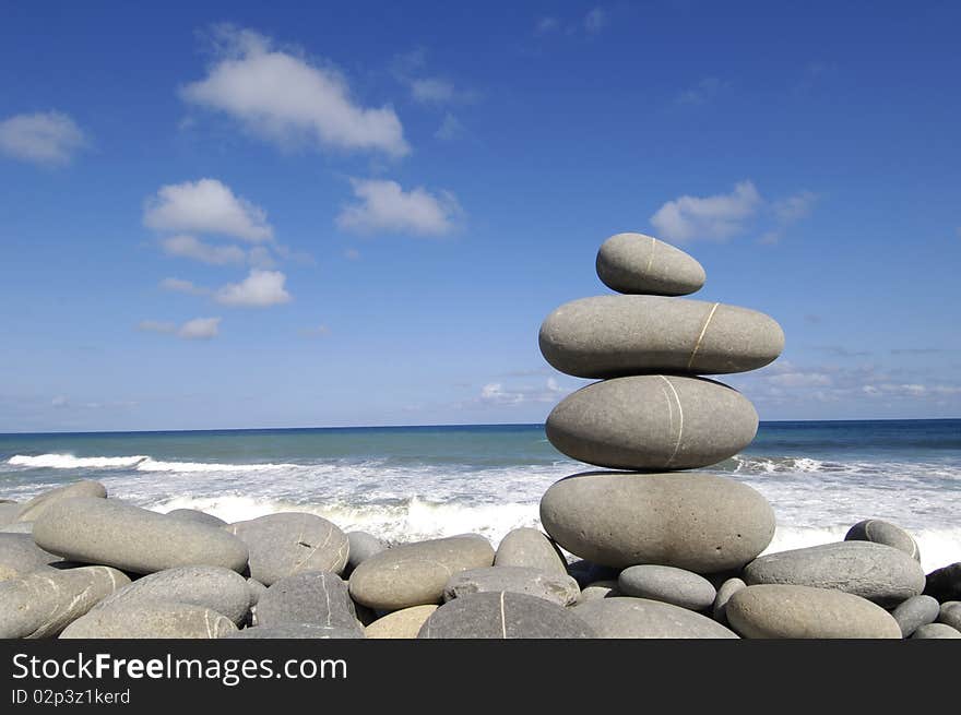 Stones on the tropical seashore. Stones on the tropical seashore