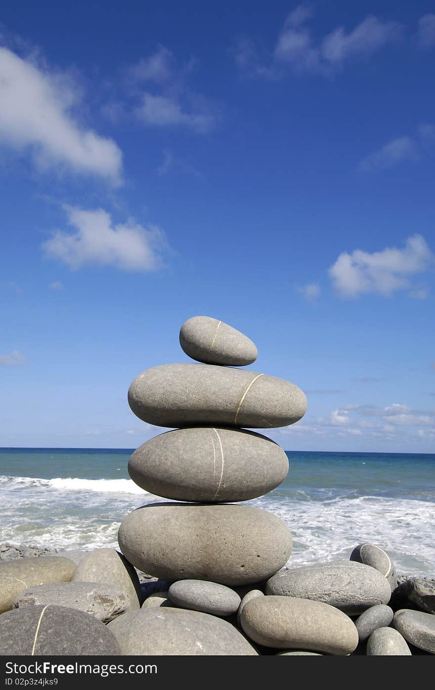 Zen arrangement –stacks stone on the seashore. Zen arrangement –stacks stone on the seashore