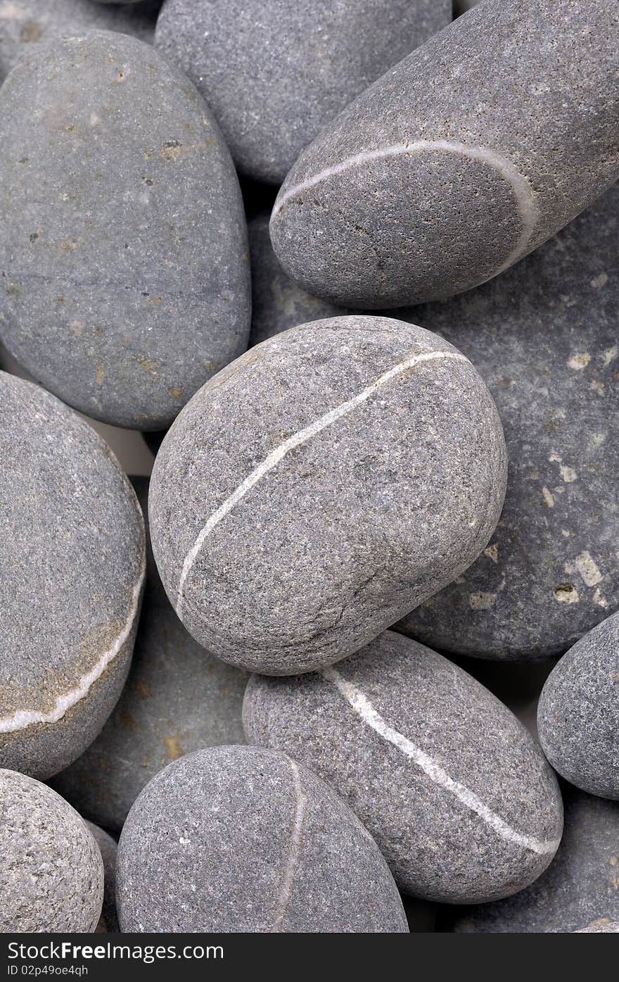 Striped pebble stones-close up