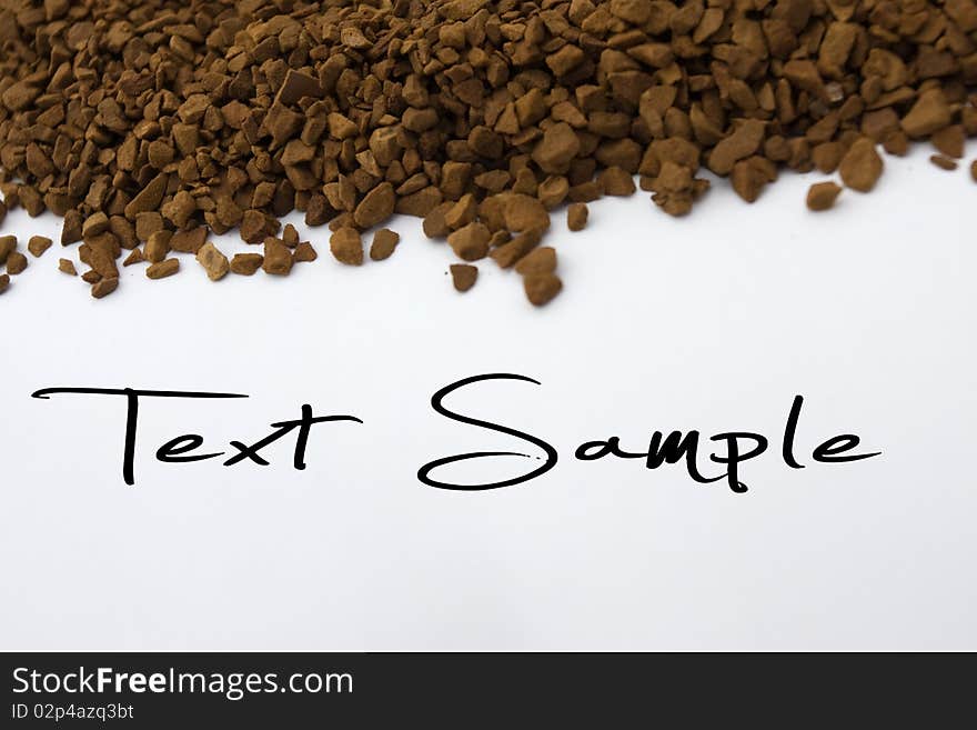 Coffee beans text